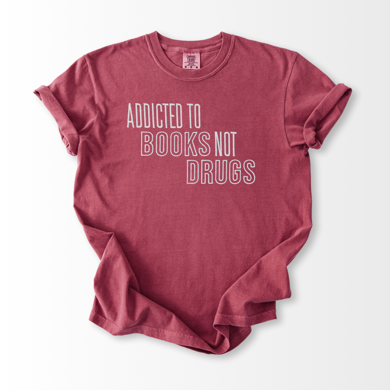 Books not Drugs Embroidered T-Shirt