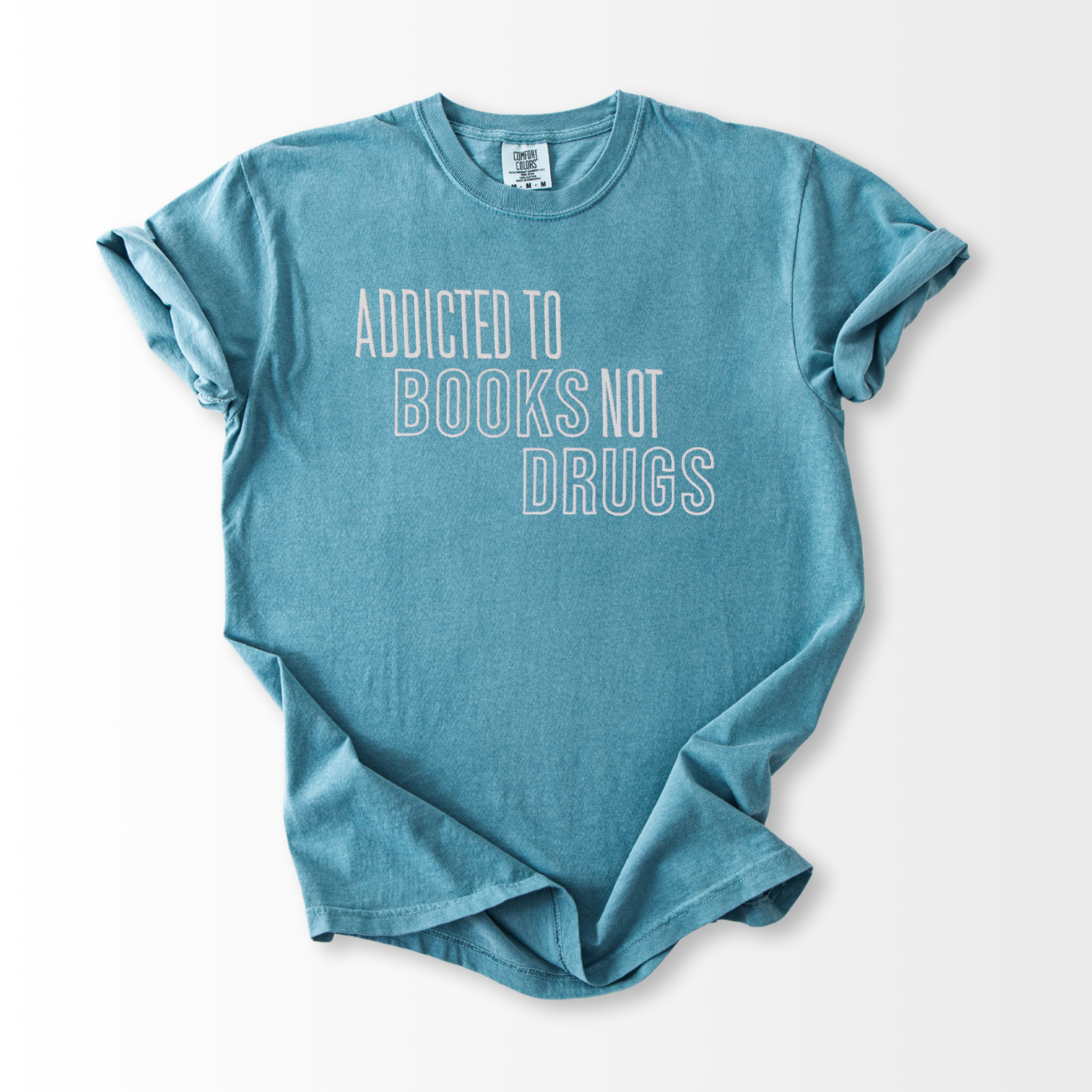 Books not Drugs Embroidered T-Shirt