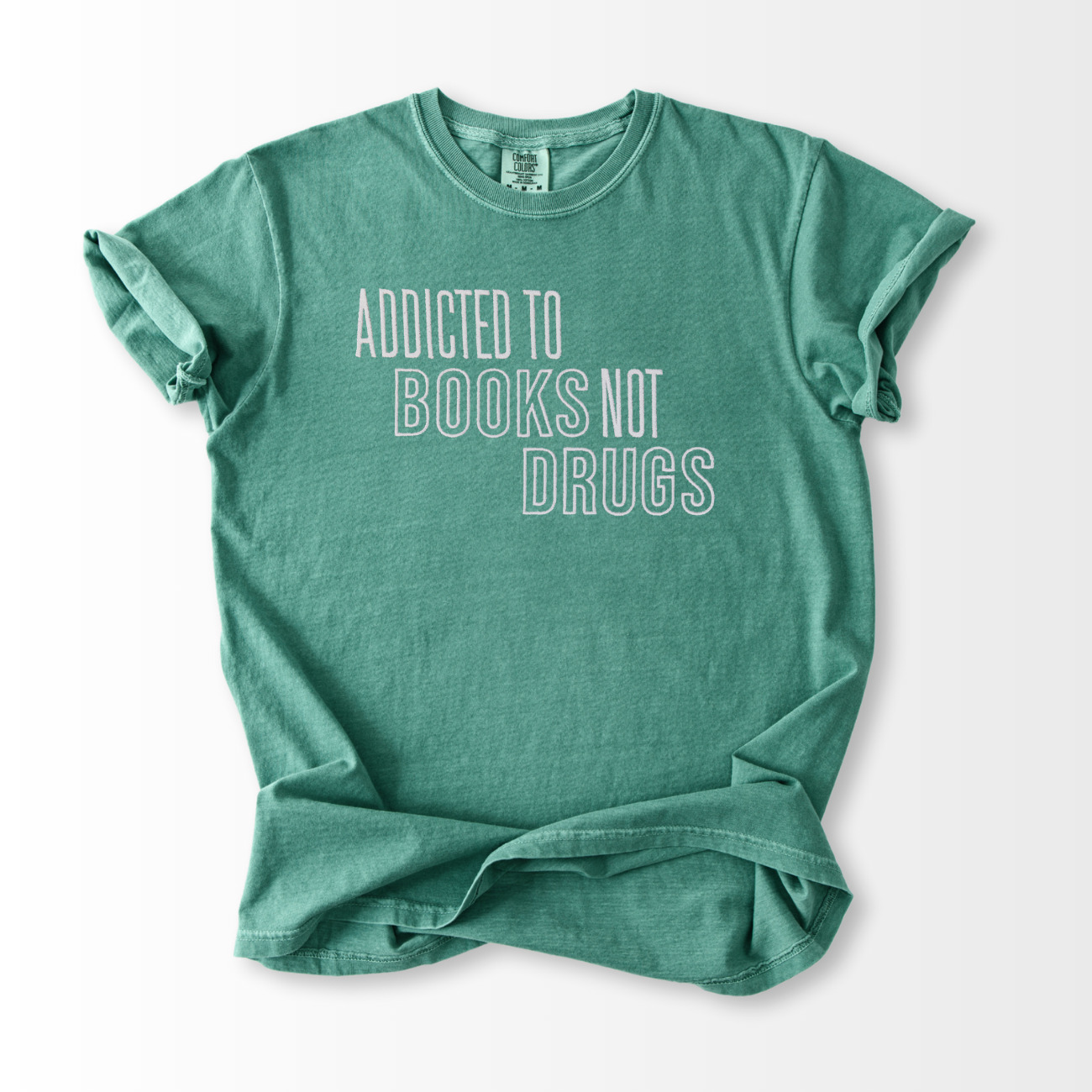 Books not Drugs Embroidered T-Shirt