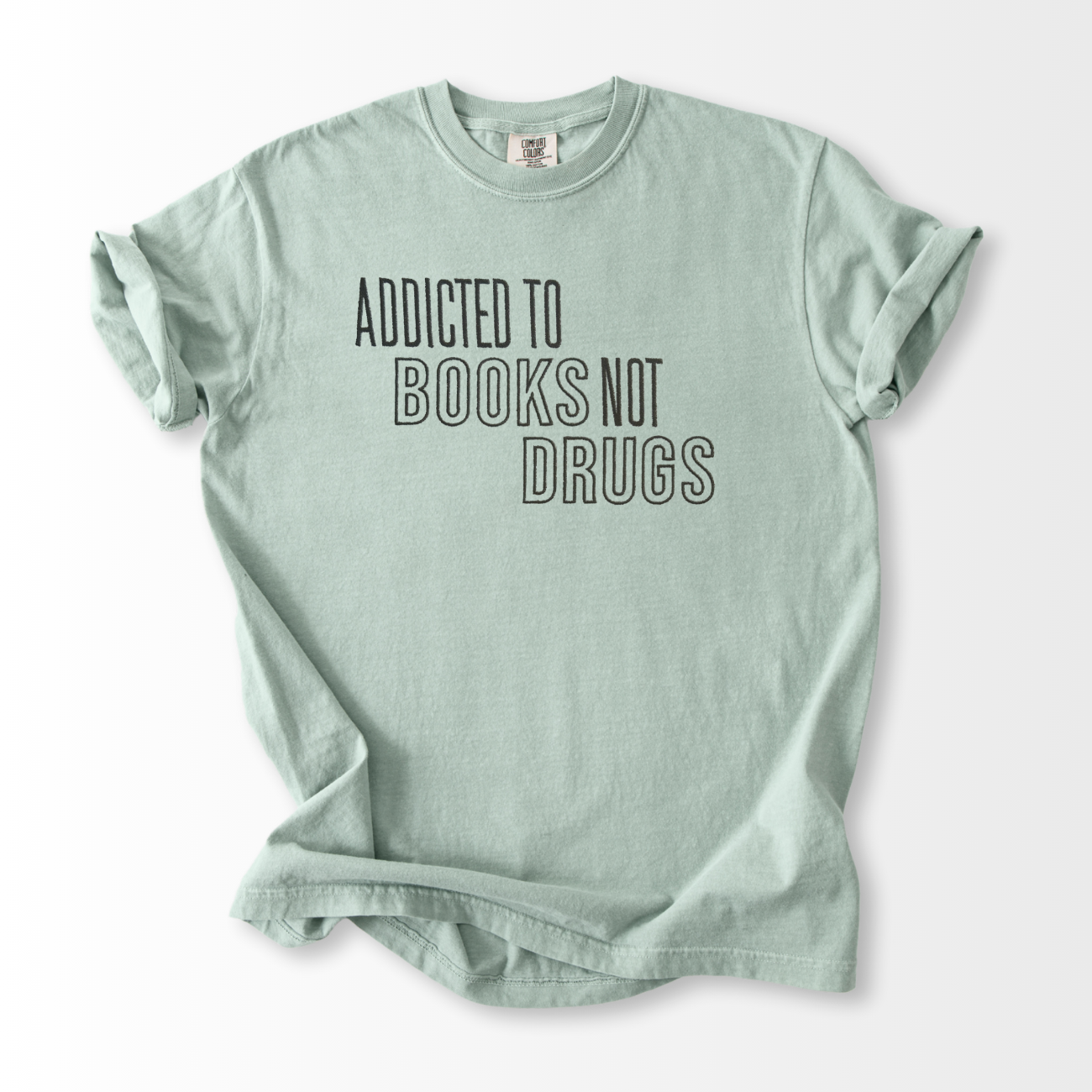 Books not Drugs Embroidered T-Shirt