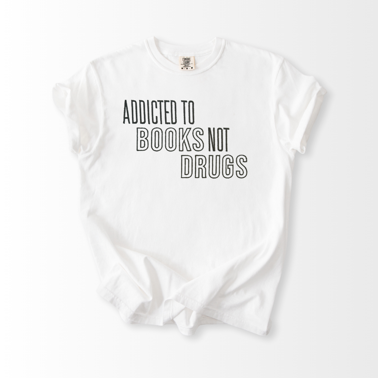 Books not Drugs Embroidered T-Shirt