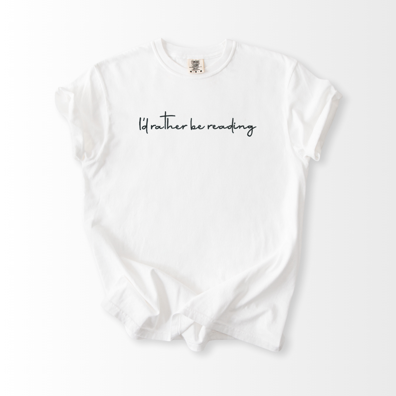 I'd Rather be Reading Embroidered T-Shirt