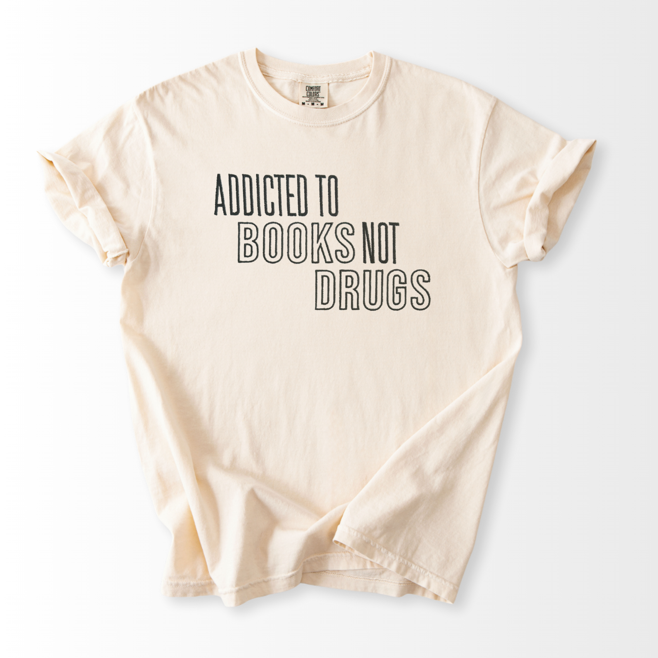 Books not Drugs Embroidered T-Shirt