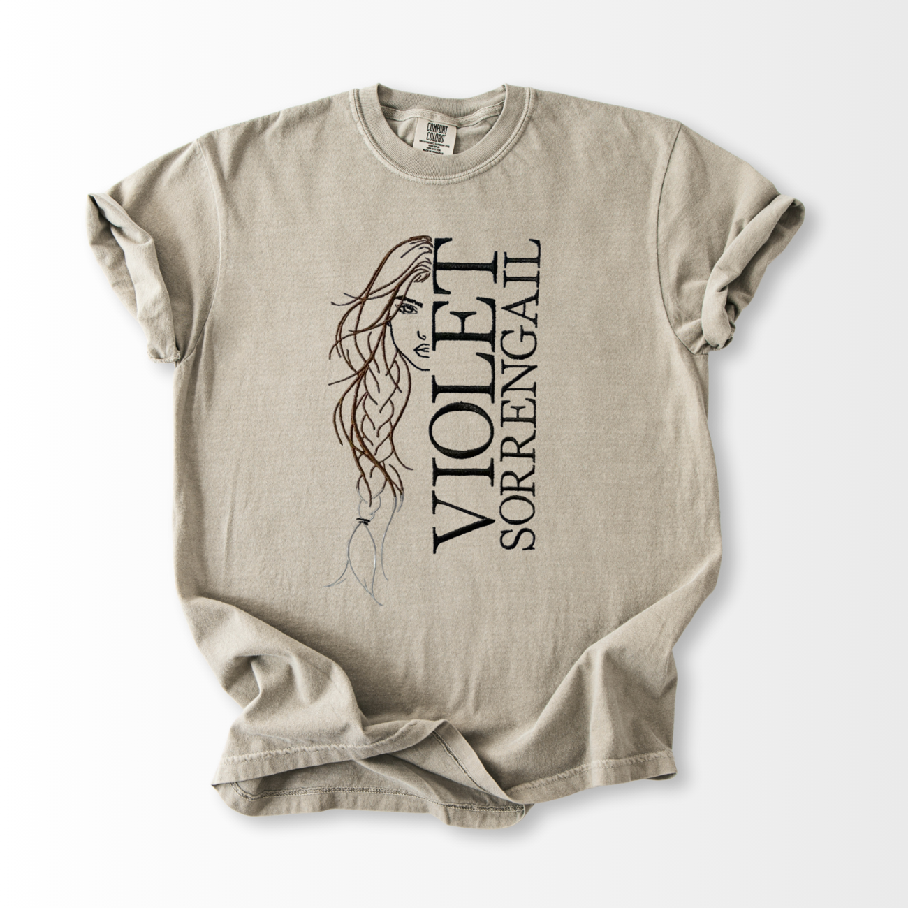 Violet Sorrengail Embroidered T-Shirt