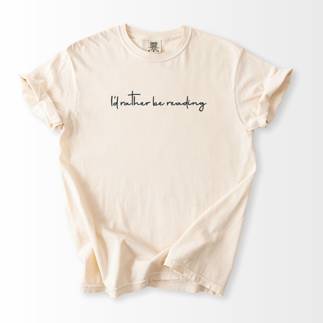 I'd Rather be Reading Embroidered T-Shirt