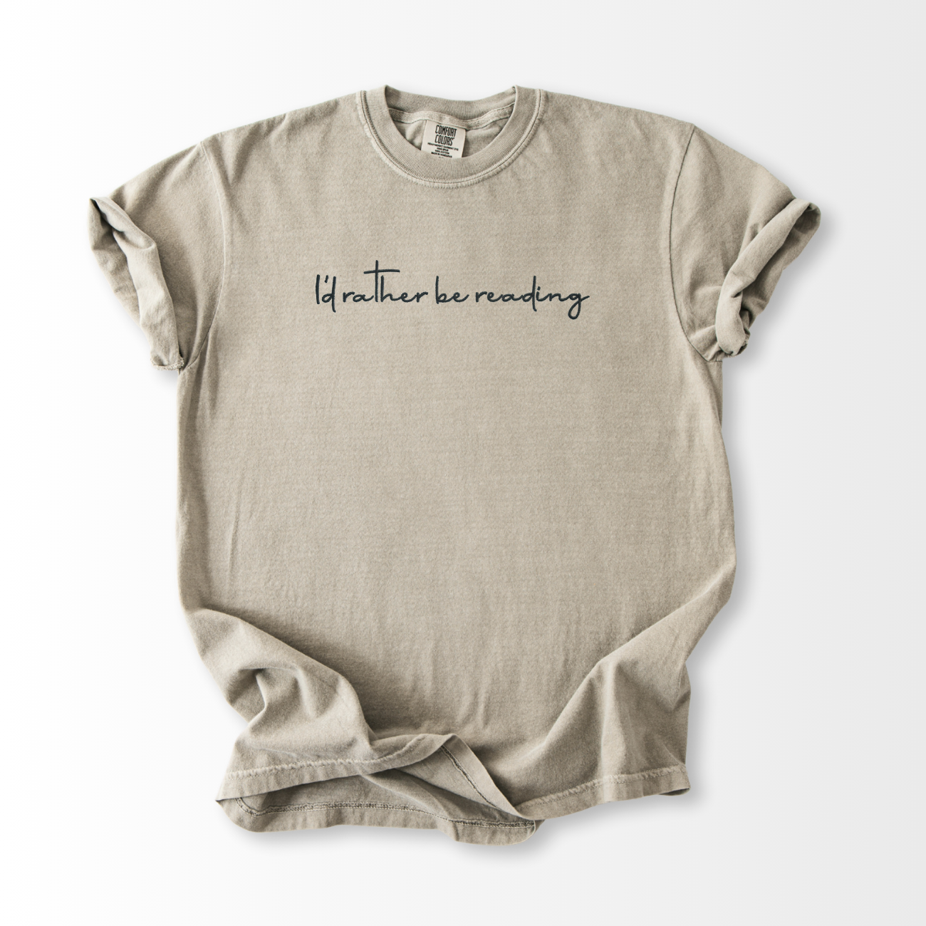 I'd Rather be Reading Embroidered T-Shirt