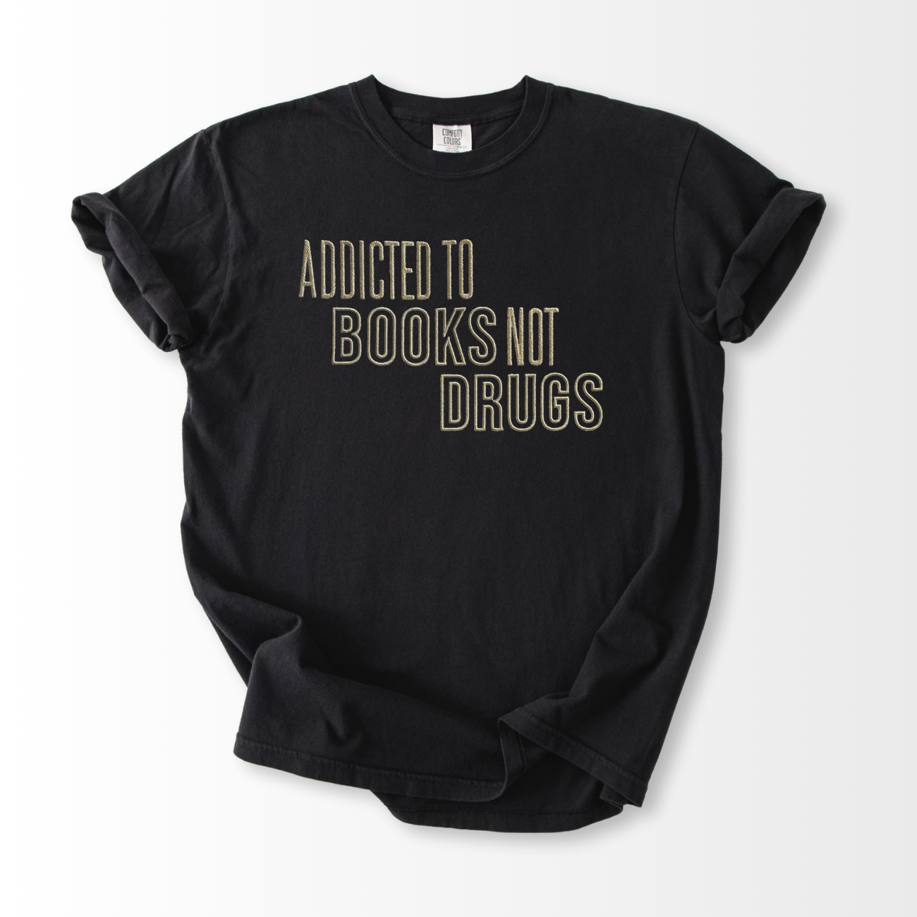 Books not Drugs Embroidered T-Shirt