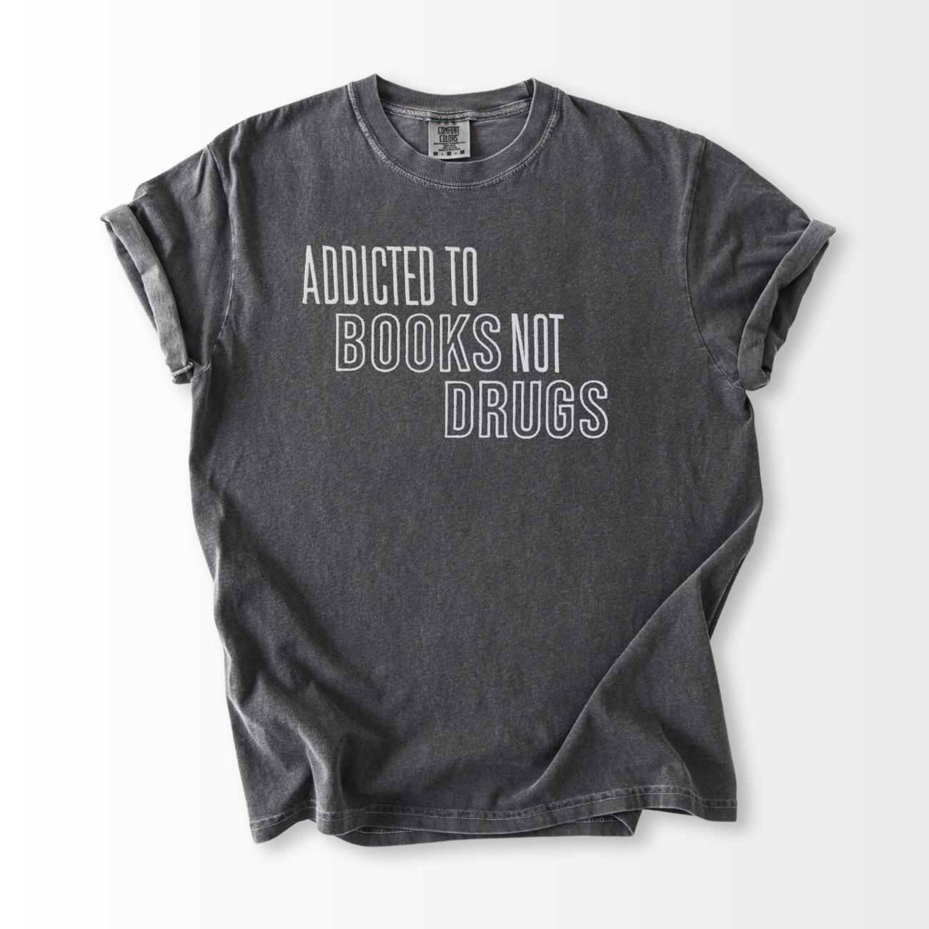 Books not Drugs Embroidered T-Shirt