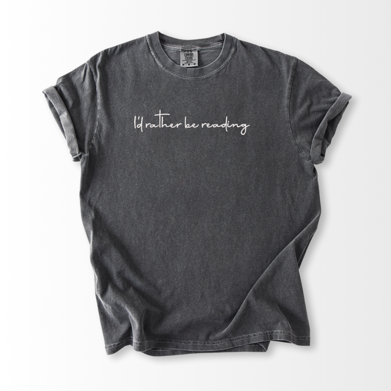 I'd Rather be Reading Embroidered T-Shirt