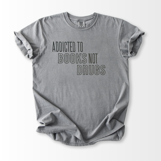 Books not Drugs Embroidered T-Shirt