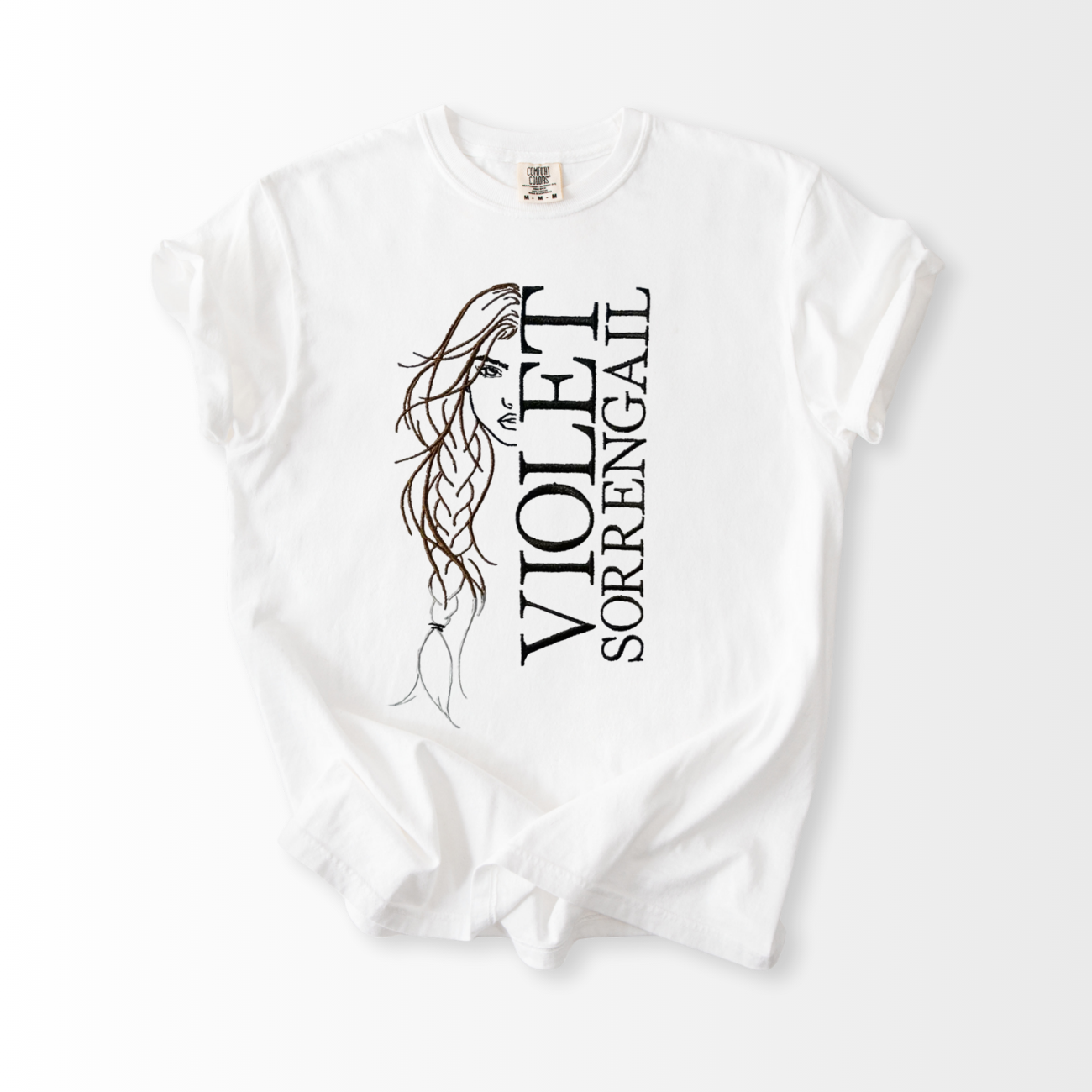 Violet Sorrengail Embroidered T-Shirt