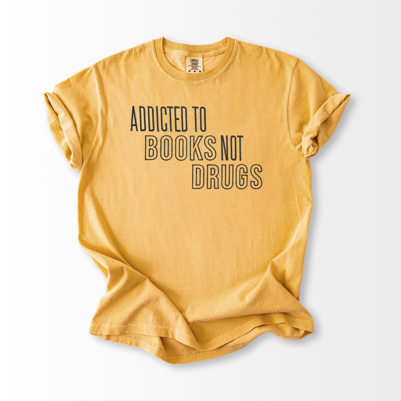 Books not Drugs Embroidered T-Shirt