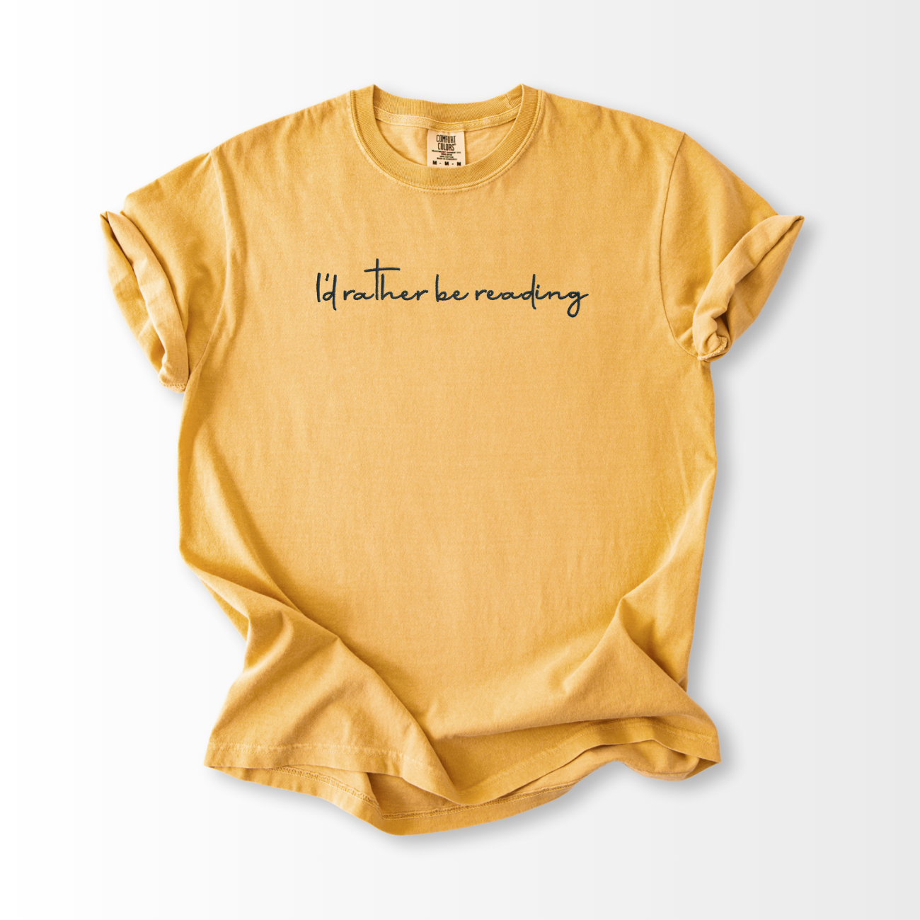 I'd Rather be Reading Embroidered T-Shirt