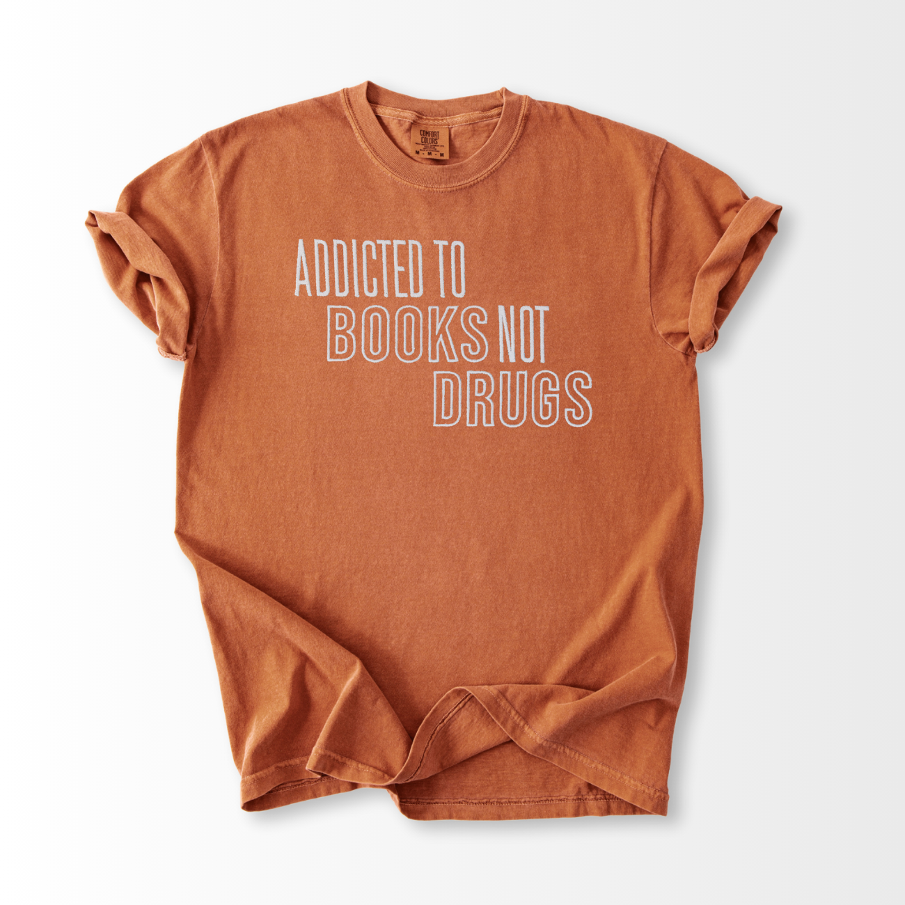 Books not Drugs Embroidered T-Shirt