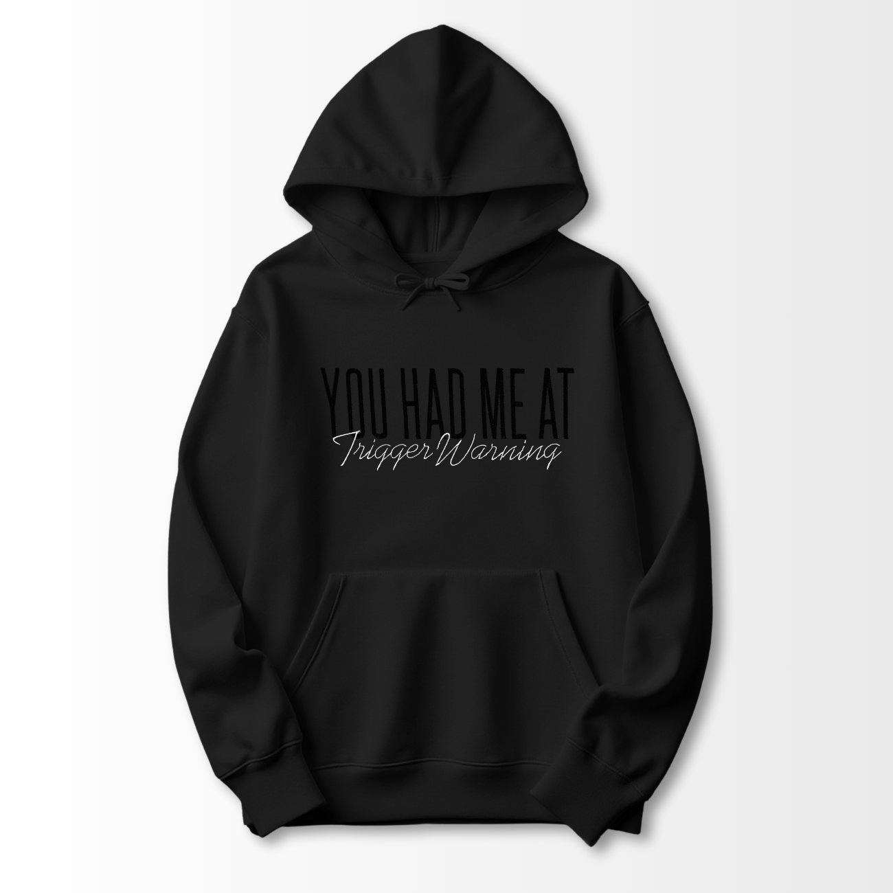 Trigger Warning Embroidered Hoodie