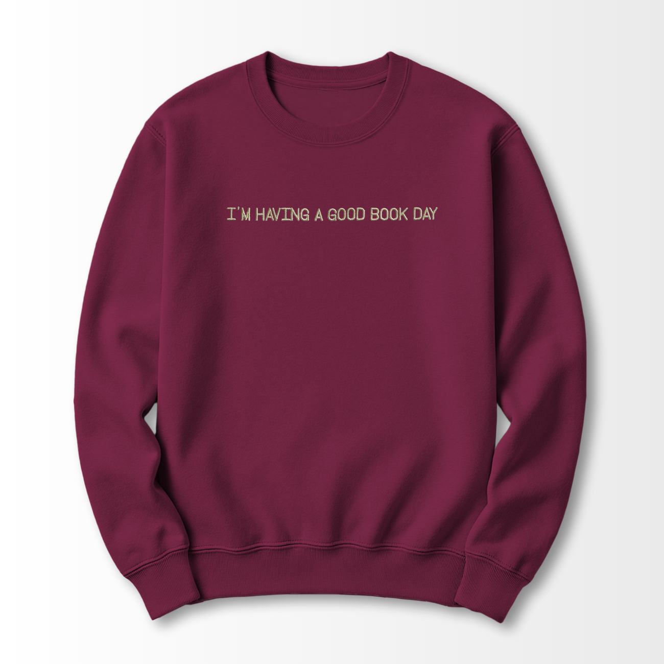 Good Book Day Embroidered Sweatshirt