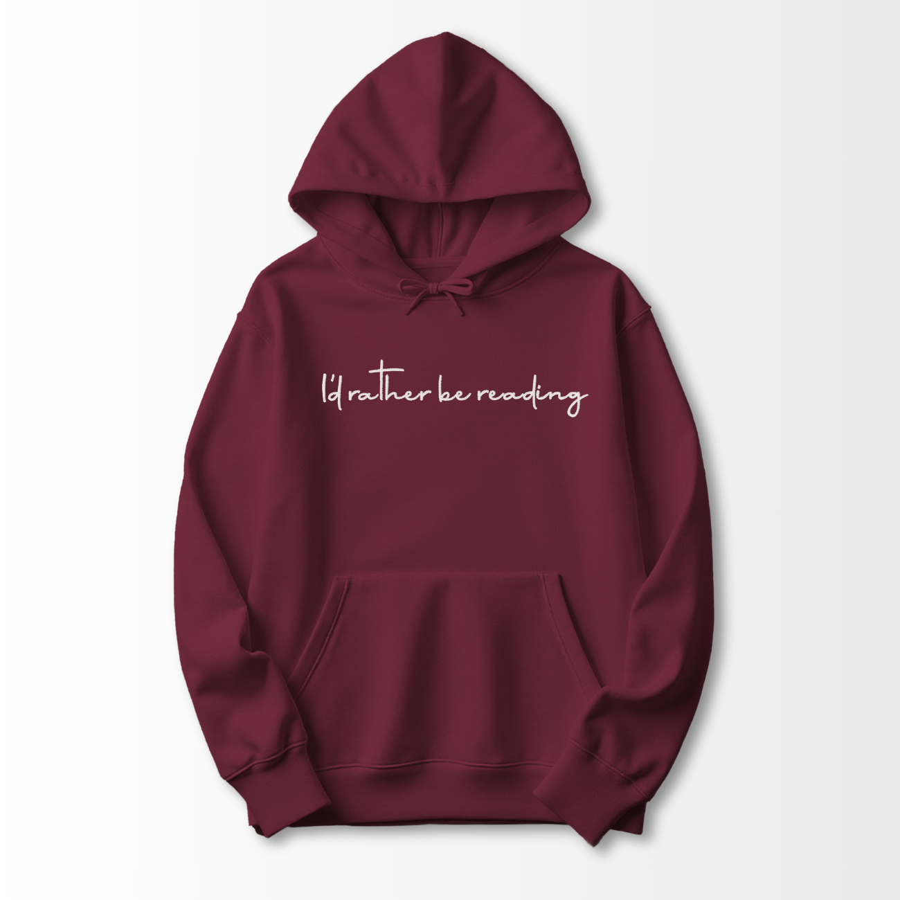 I'd Rather be Reading Embroidered Hoodie