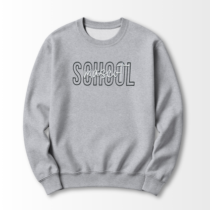 School Outline Embroidered Sweatshirt