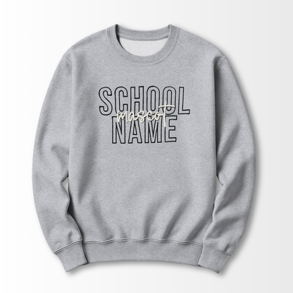 School Outline Embroidered Sweatshirt