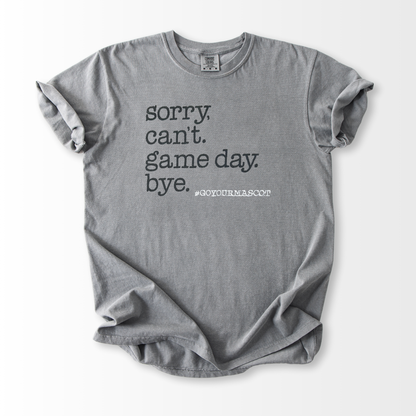 Sorry Can't Embroidered T-Shirt